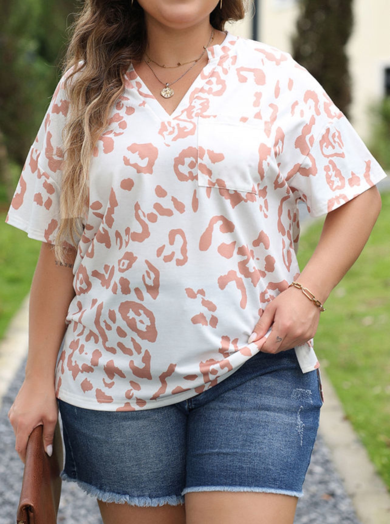 Blush Leopard Print Tee