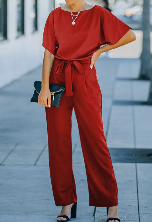 Scarlet Elegance Jumpsuit