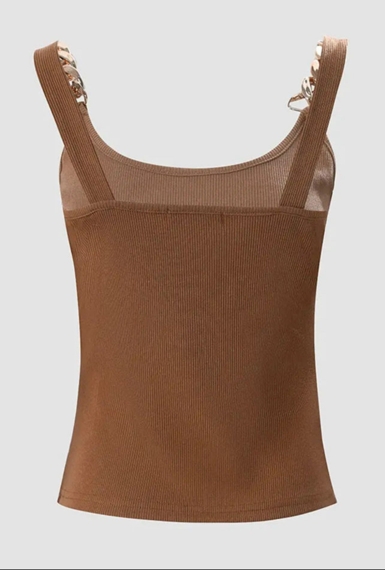 Chain Strap Ribbed Tank