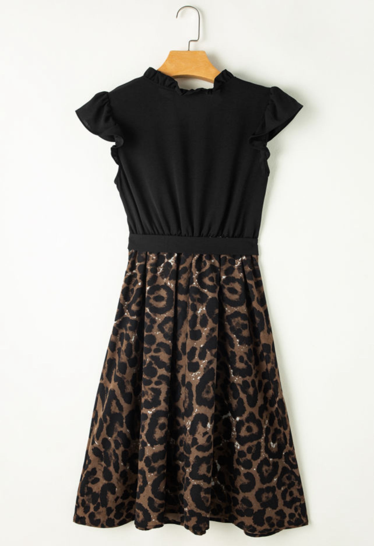 Leopard Elegance Midi Dress