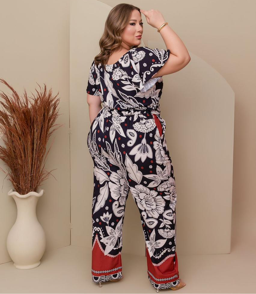 Ethnic Floral Jumpsuit