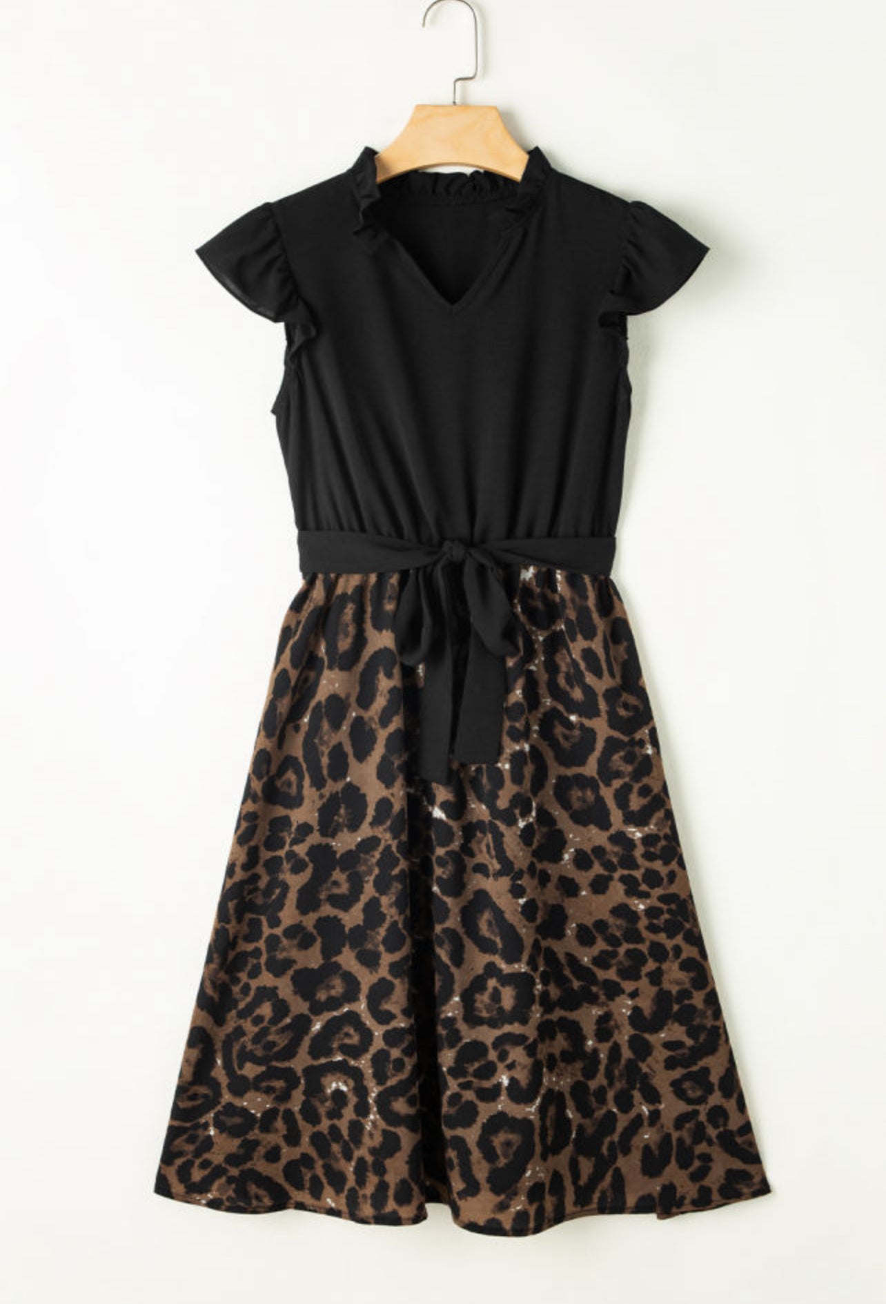 Leopard Elegance Midi Dress