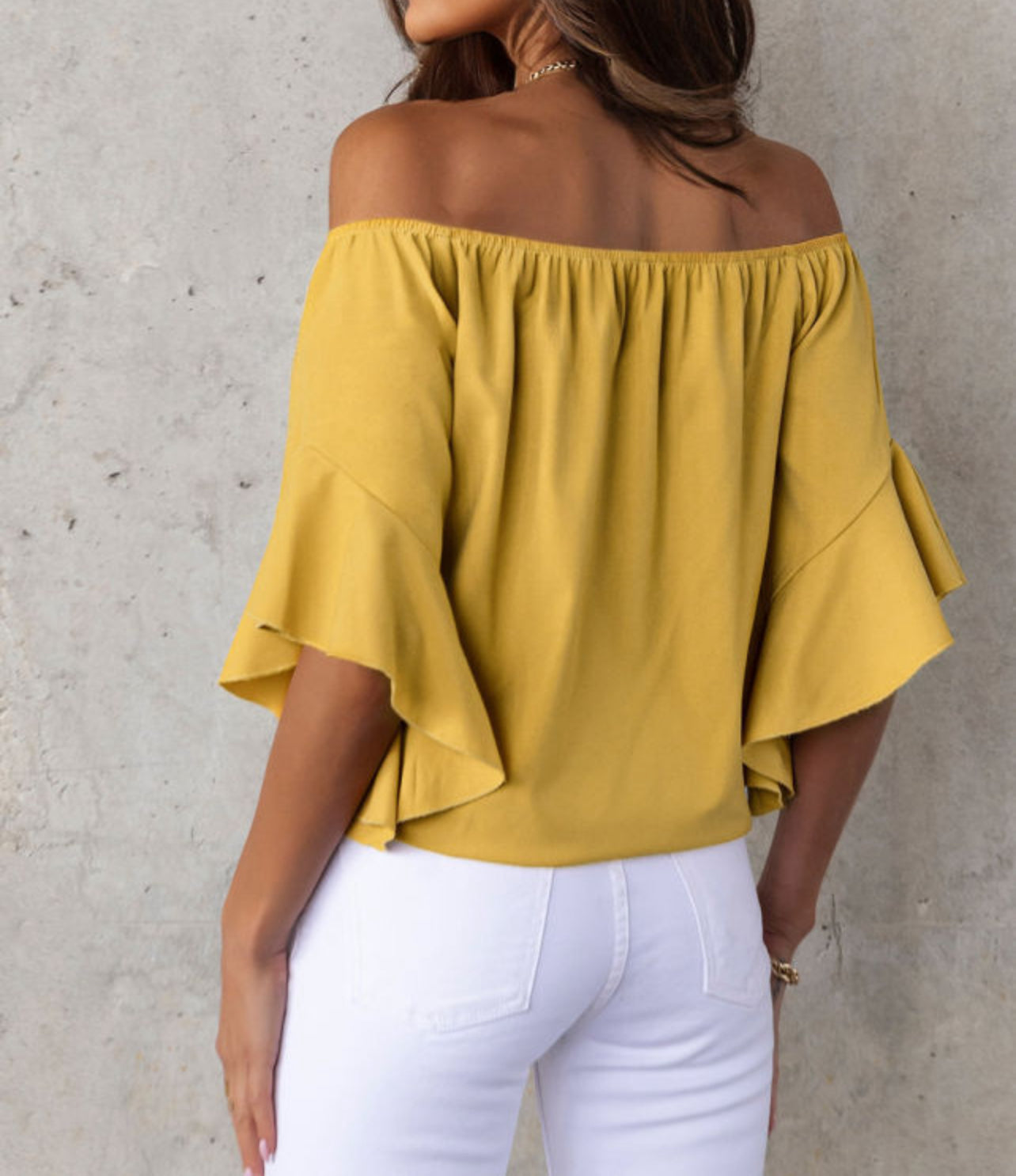 Golden Glow Off-Shoulder