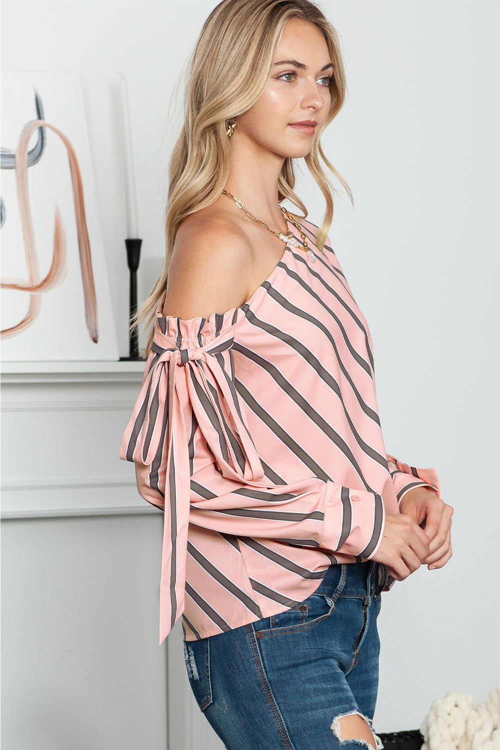 Asym Stripe Elegance