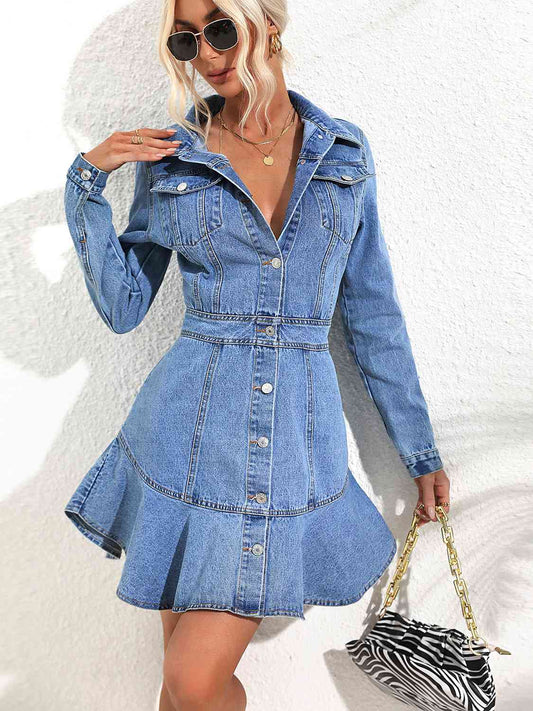 Button Down Denim Dress