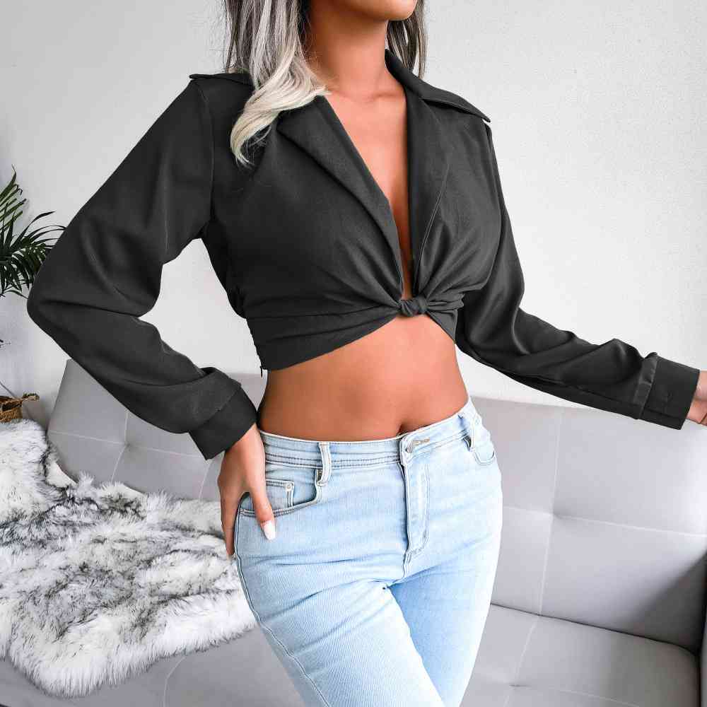 Collar Crop Top