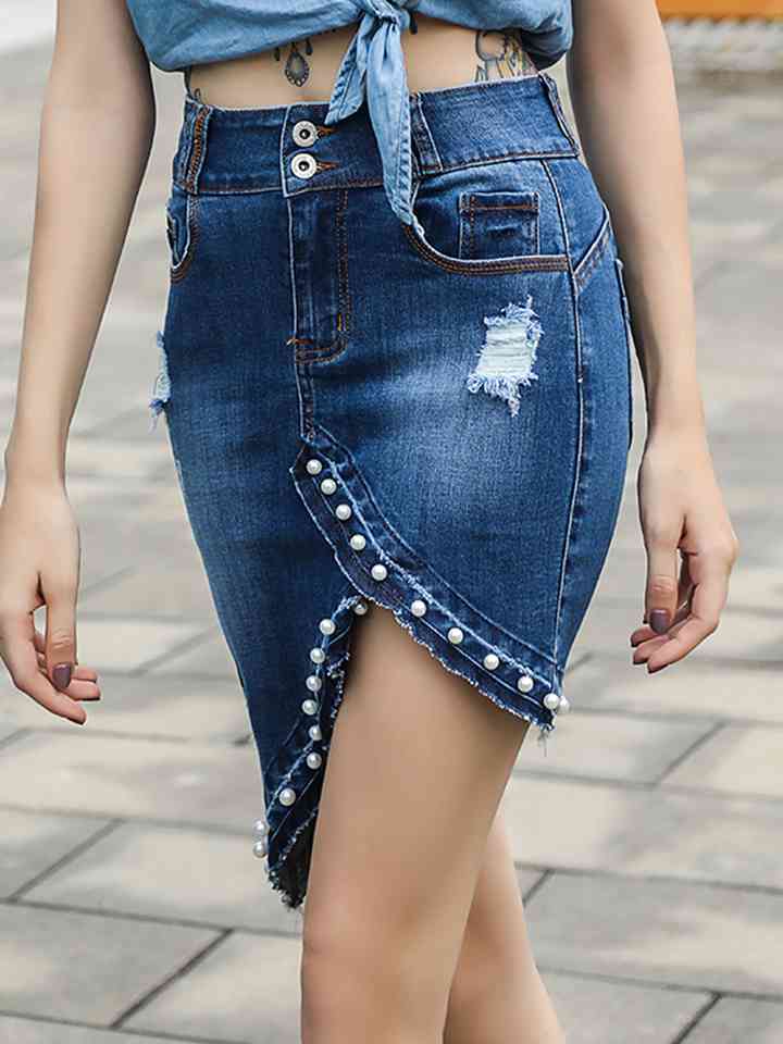 Full Size Denim Skirt