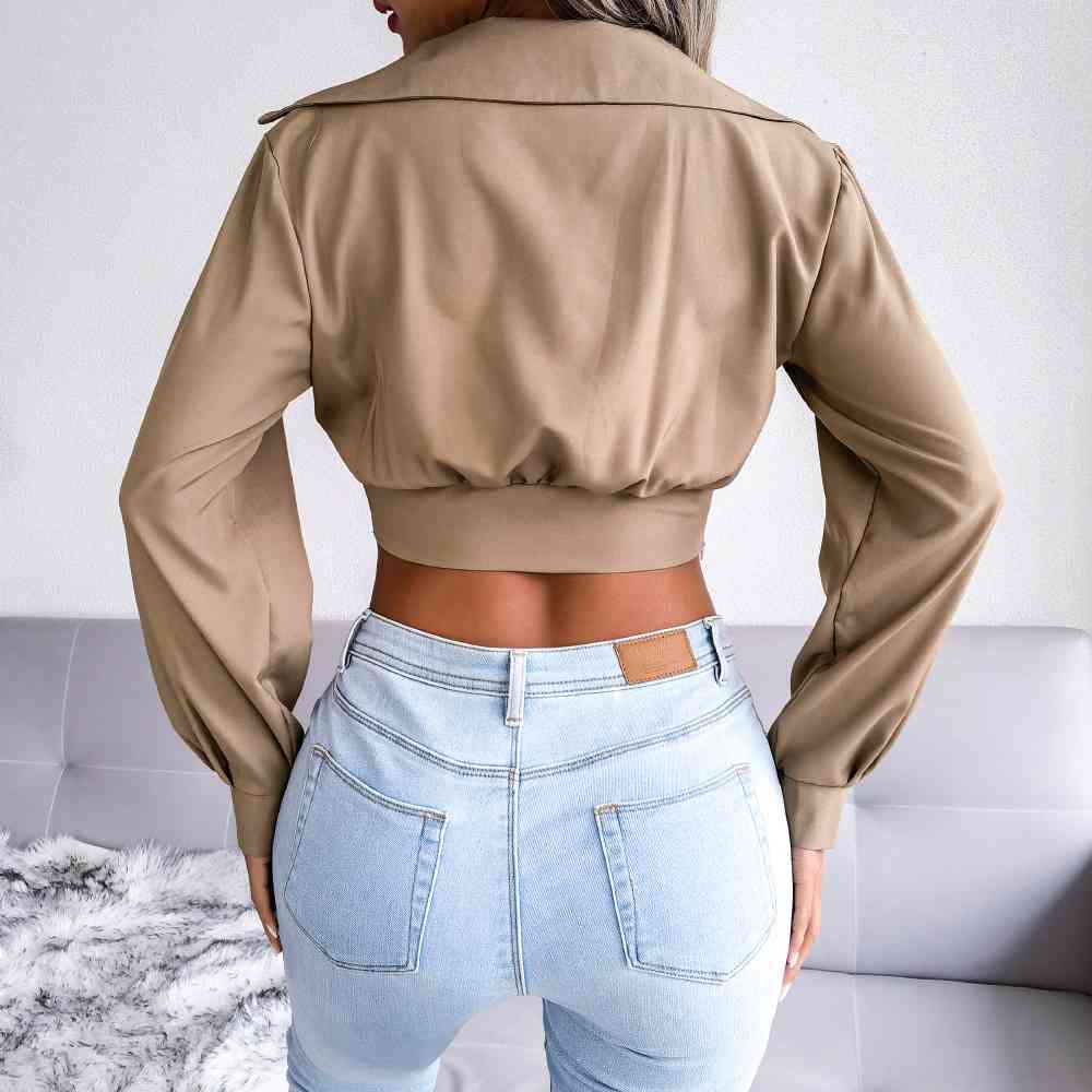 Collar Crop Top